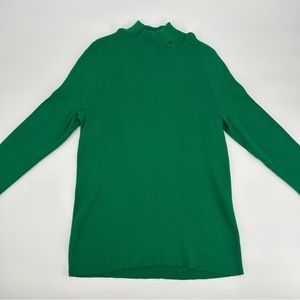 Women’s Lauren Ralph Lauren Green Knit Mock Neck Sweater